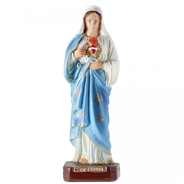 Statue Immaculate Heart of Mary 20cm in Plaster Statue Immaculate Heart of Mary 20cm in Plaster