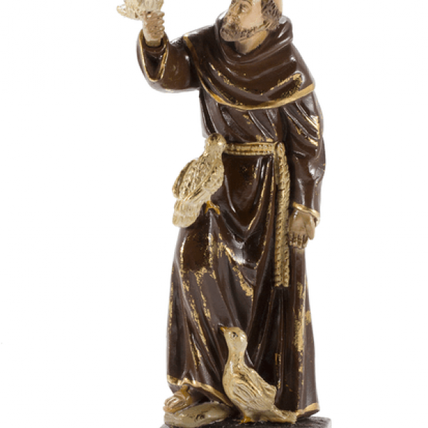Statue Saint Francis 20cm in Plaster